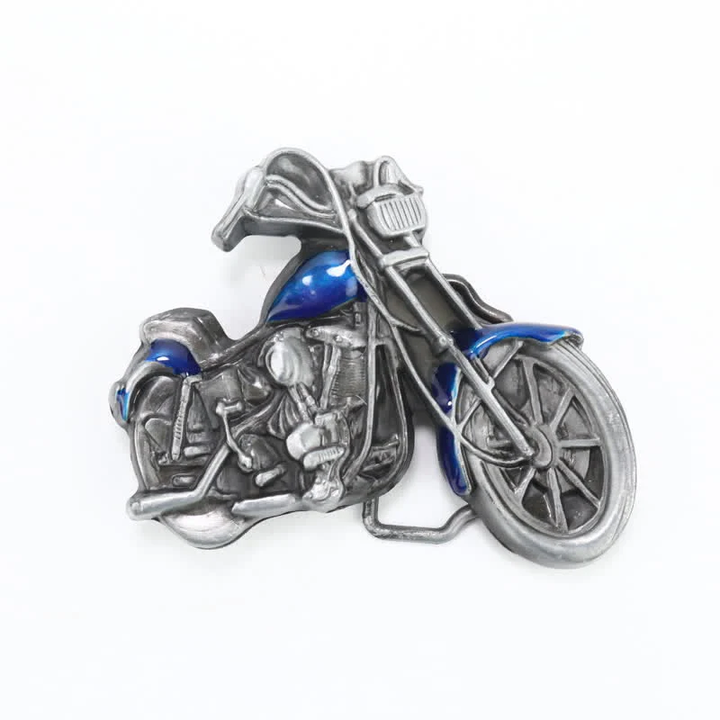 Men's DIY Cool Motorcycle Buckle Leather Belt - Image 11