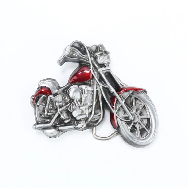 Men's DIY Cool Motorcycle Buckle Leather Belt - Image 3