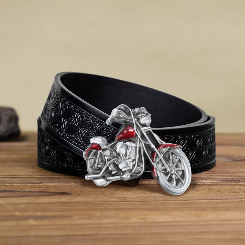 Men's DIY Cool Motorcycle Buckle Leather Belt - Image 6