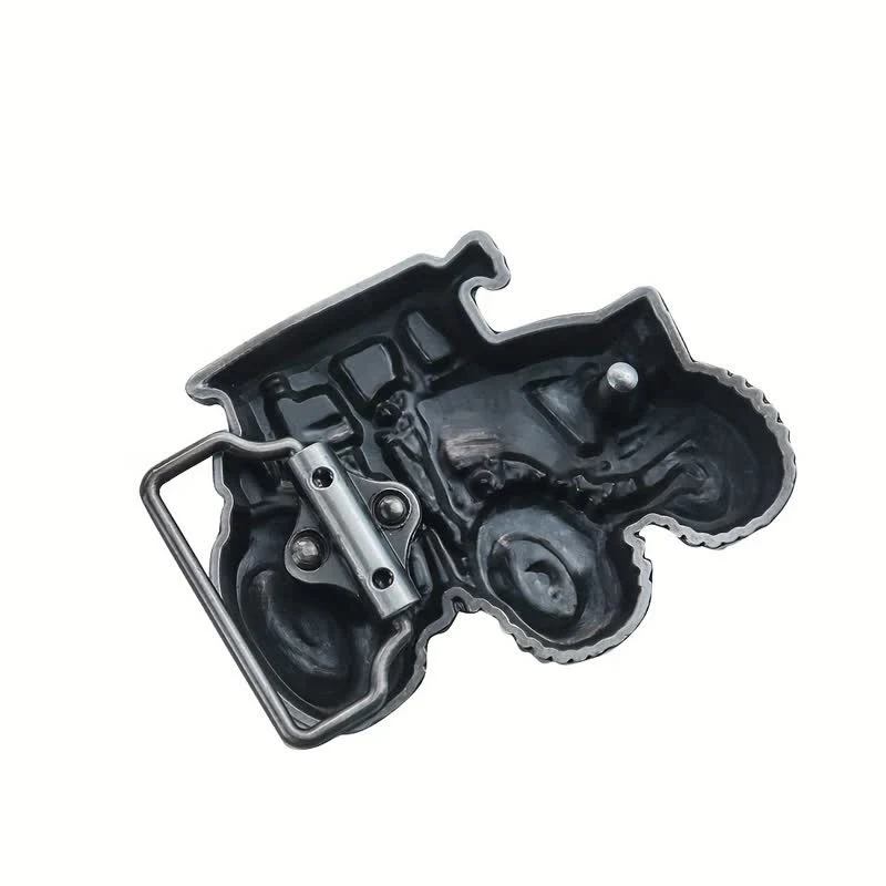 Men's DIY Country Tractor Buckle Leather Belt - Image 2
