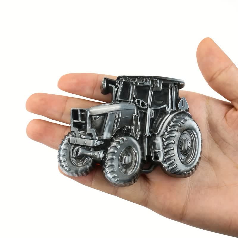 Men's DIY Country Tractor Buckle Leather Belt - Image 4
