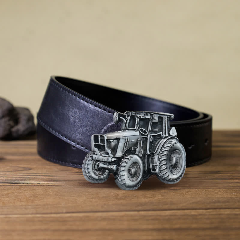 Men's DIY Country Tractor Buckle Leather Belt - Image 5