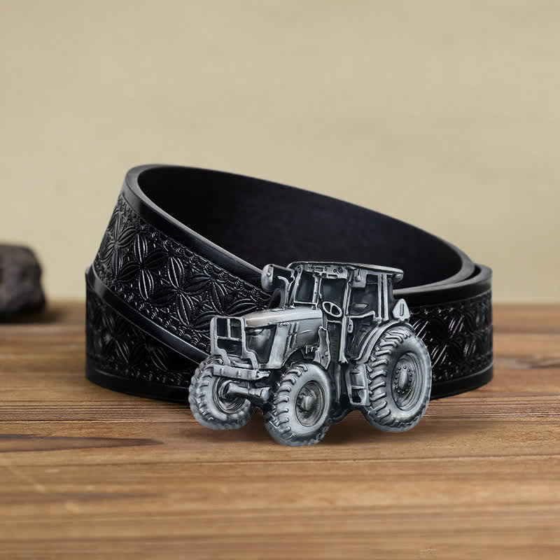 Men's DIY Country Tractor Buckle Leather Belt - Image 7