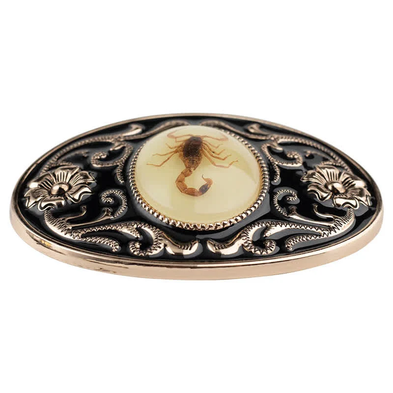 Men's DIY Decorative Luminous Scorpion Buckle Leather Belt - Image 4