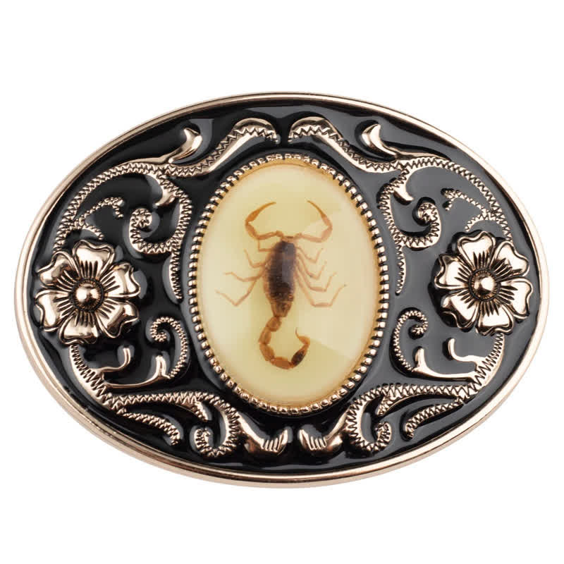 Men's DIY Decorative Luminous Scorpion Buckle Leather Belt - Image 5