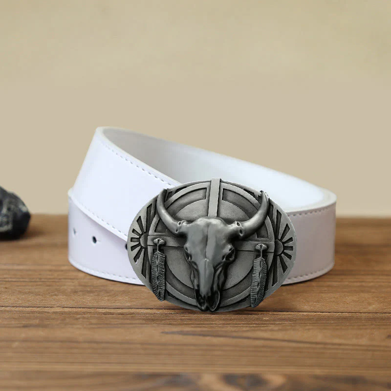 Men's DIY Buckle Leather Belt - Image 11