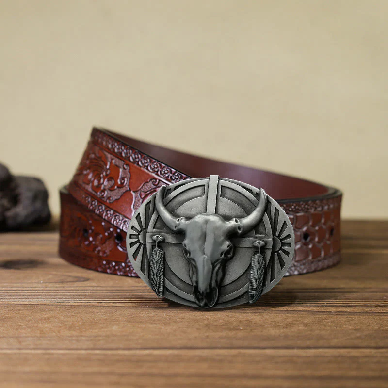 Men's DIY Buckle Leather Belt - Image 18