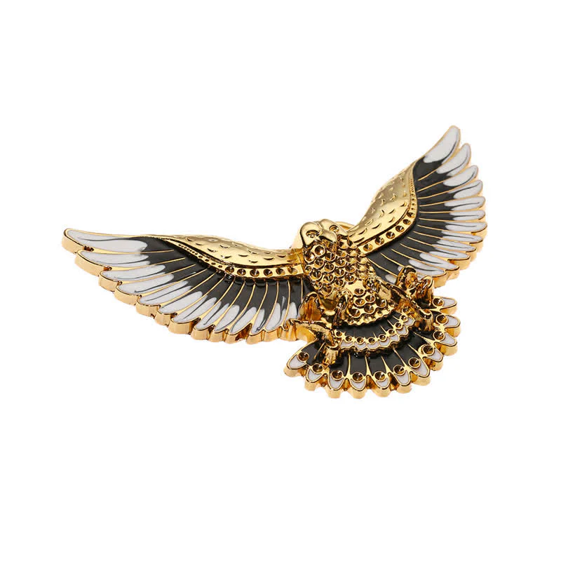 Men's DIY Golden Eagle Spread Wings Buckle Leather Belt - Image 4