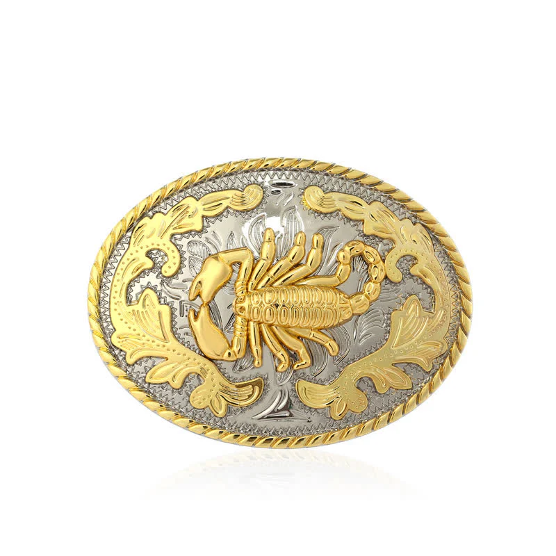 Men's DIY Golden Scorpion Buckle Leather Belt - Image 7
