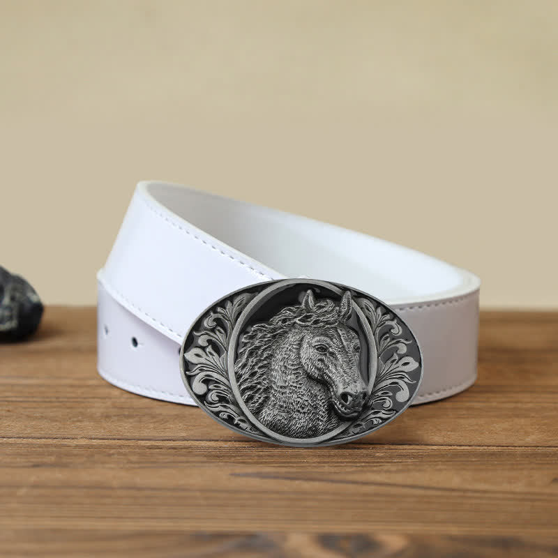 Men's DIY Horse Head Buckle Leather Belt - Image 10