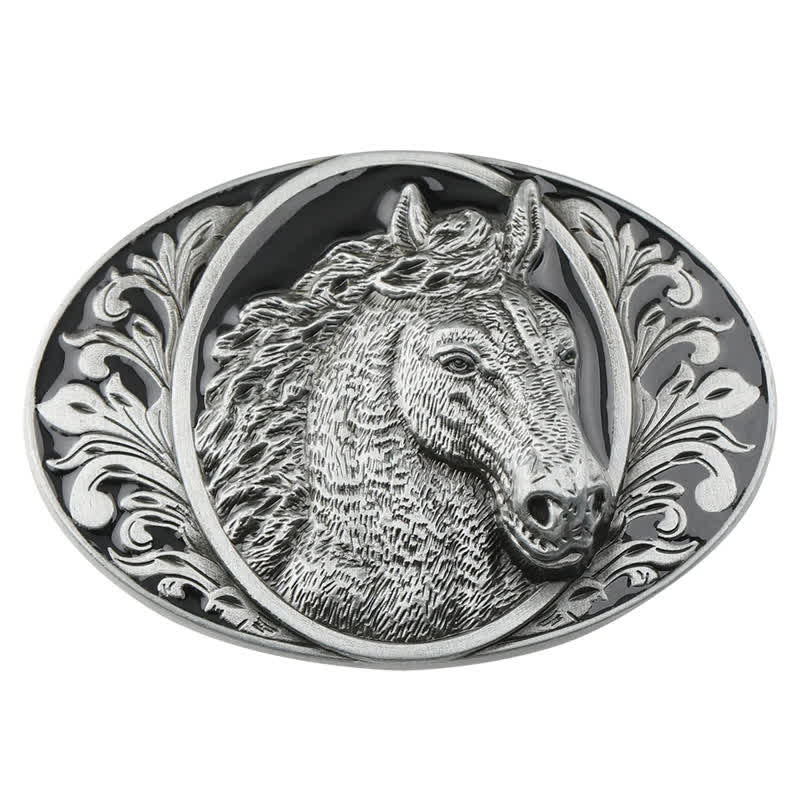Men's DIY Horse Head Buckle Leather Belt - Image 3