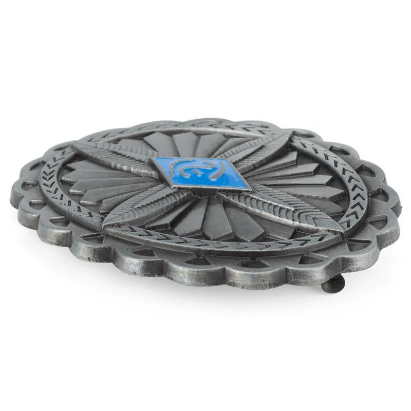 Men's DIY Indian Tribal Cross Totem Buckle Leather Belt - Image 12