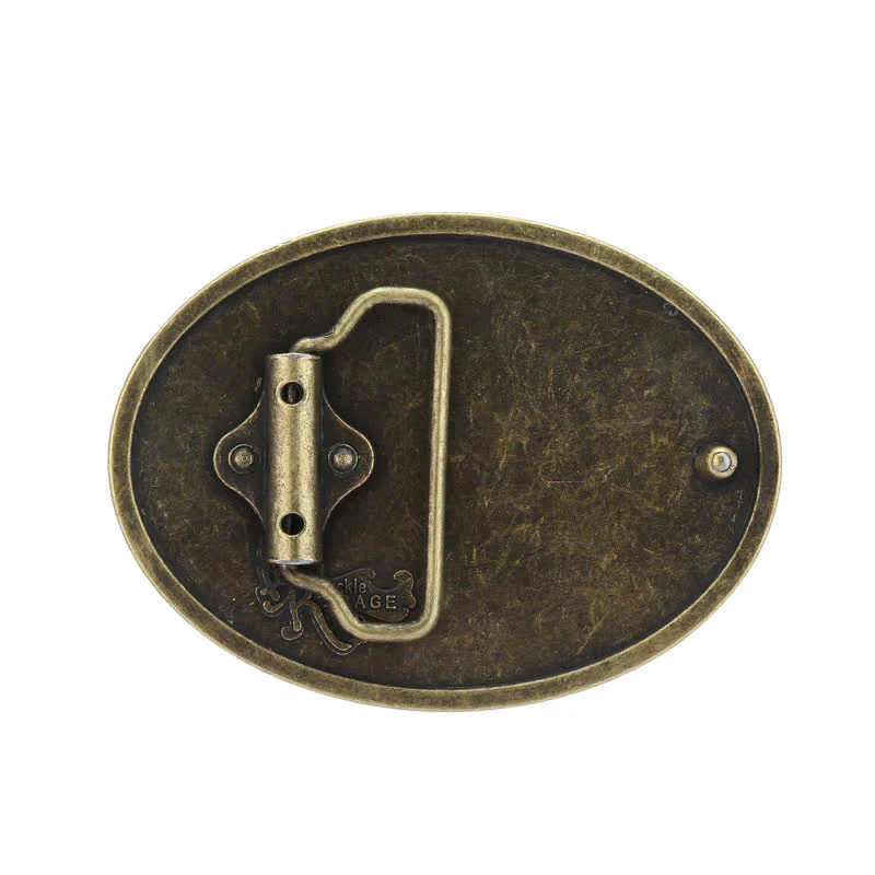 Men's DIY Initial Letter Patterned Buckle Leather Belt - Image 2