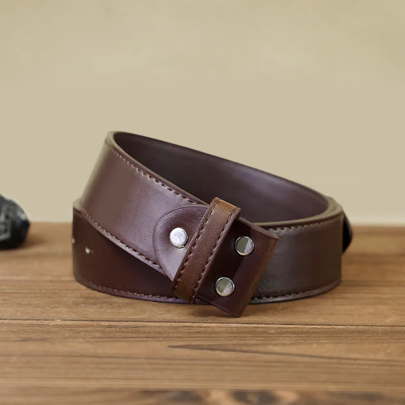 Men's DIY Initial Letter Patterned Buckle Leather Belt - Image 9