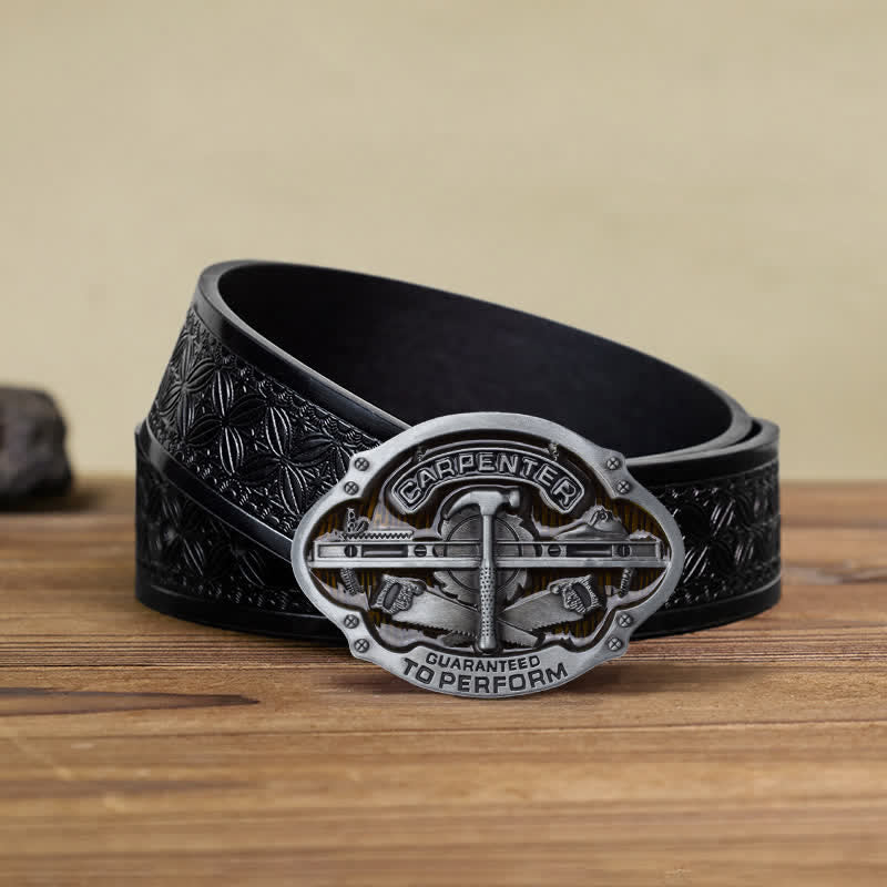 Men's DIY Mechanical Carpenter Tool Buckle Leather Belt - Image 9