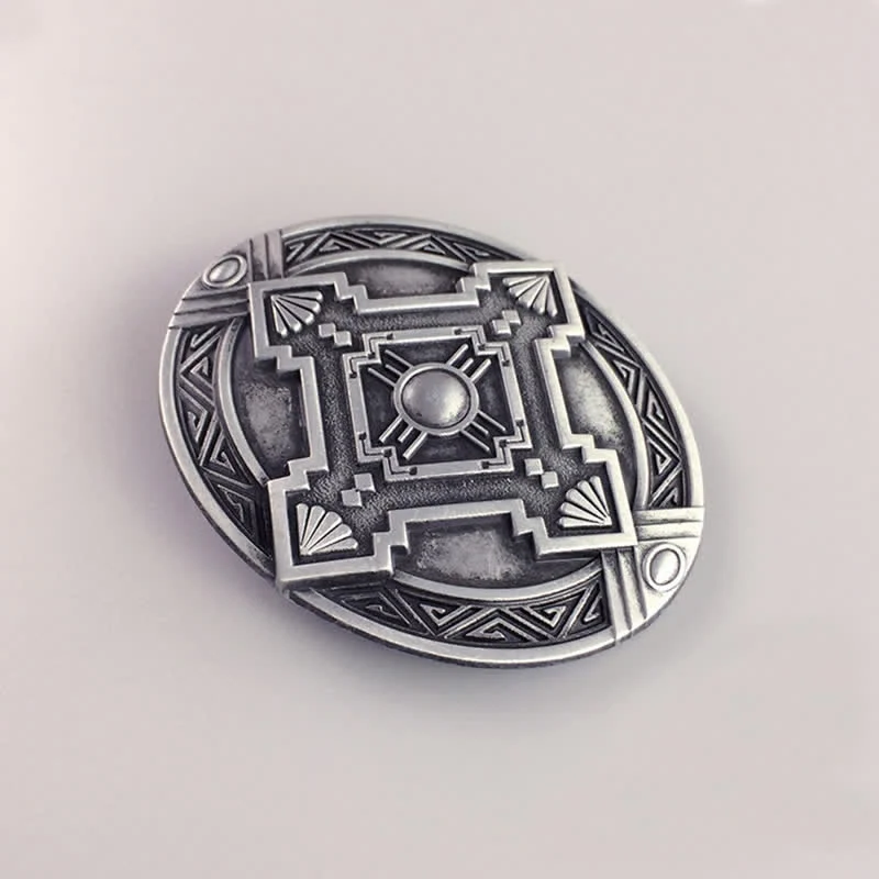 Men's DIY Native Indian Western Buckle Leather Belt - Image 14