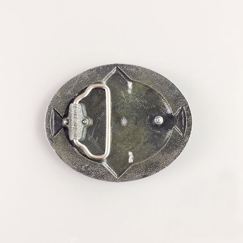 Men's DIY Native Indian Western Buckle Leather Belt - Image 2