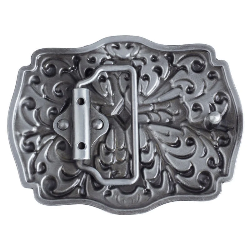 Men's DIY Red Enamel Cross Buckle Leather Belt - Image 2