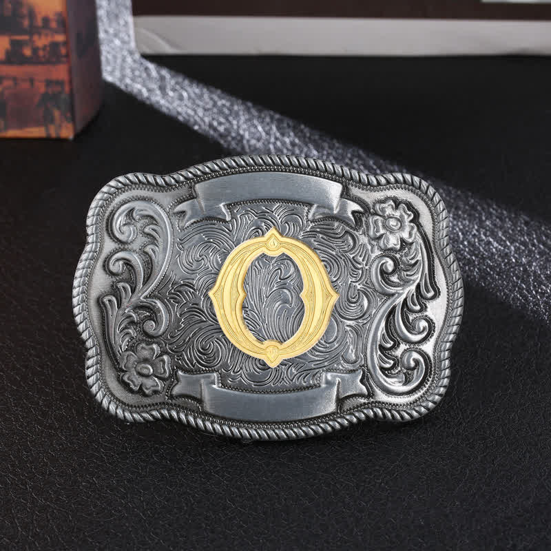 Men's DIY Retro Initial Letter Square Buckle Leather Belt - Image 17