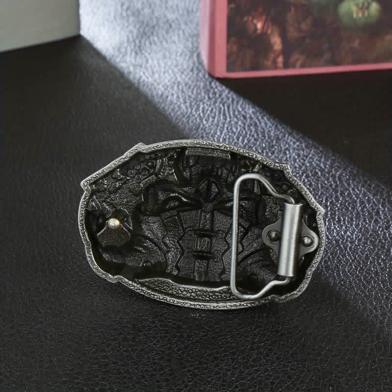 Men's DIY Skull Clown Joker Buckle Leather Belt - Image 6