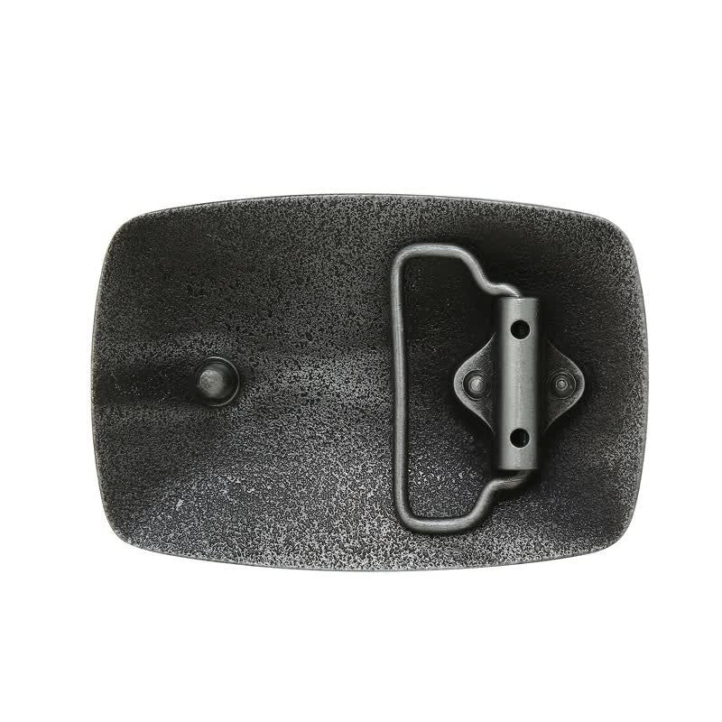 Men's DIY Square Turquoise Western Buckle Leather Belt - Image 2