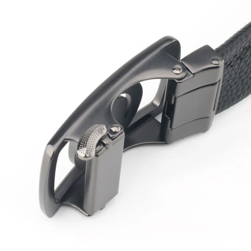 Men's DIY Tiger Head Automatic Buckle Leather Belt - Image 4