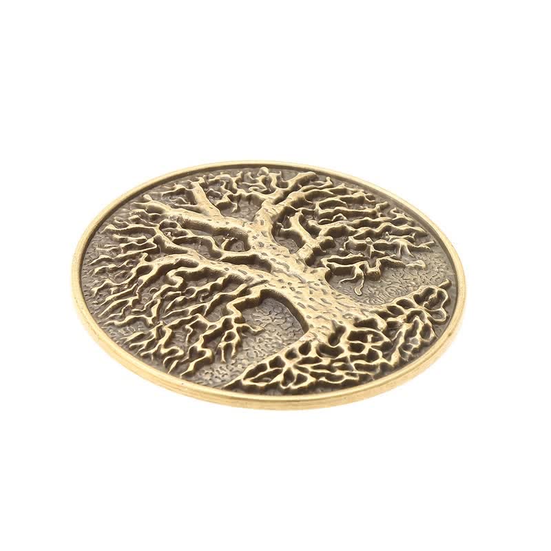 Men's DIY Tree of Life Round Buckle Leather Belt - Image 4