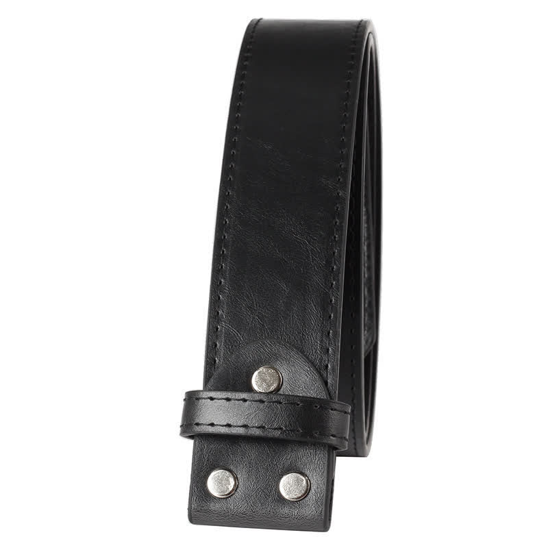 Men's DIY Turquoise Wood Bead Bull Buckle Leather Belt - Image 6