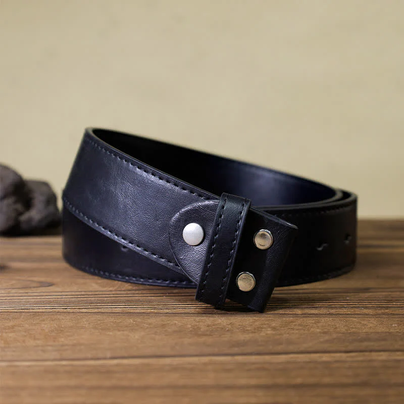 Men's DIY Two Wolves Forest Buckle Leather Belt - Image 8