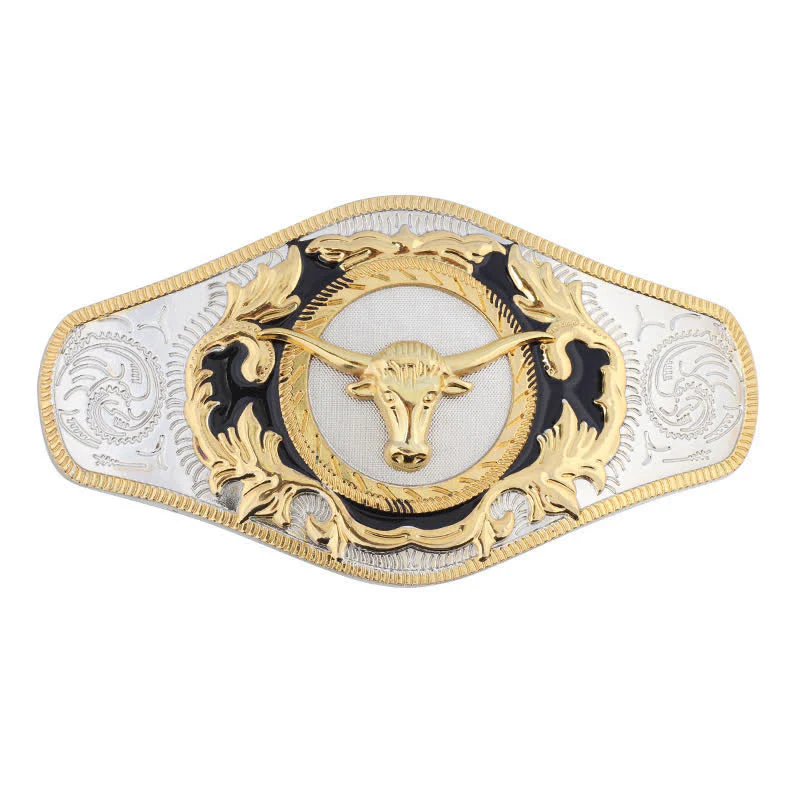 Men's DIY Western Golden Animal Buckle Leather Belt - Image 20