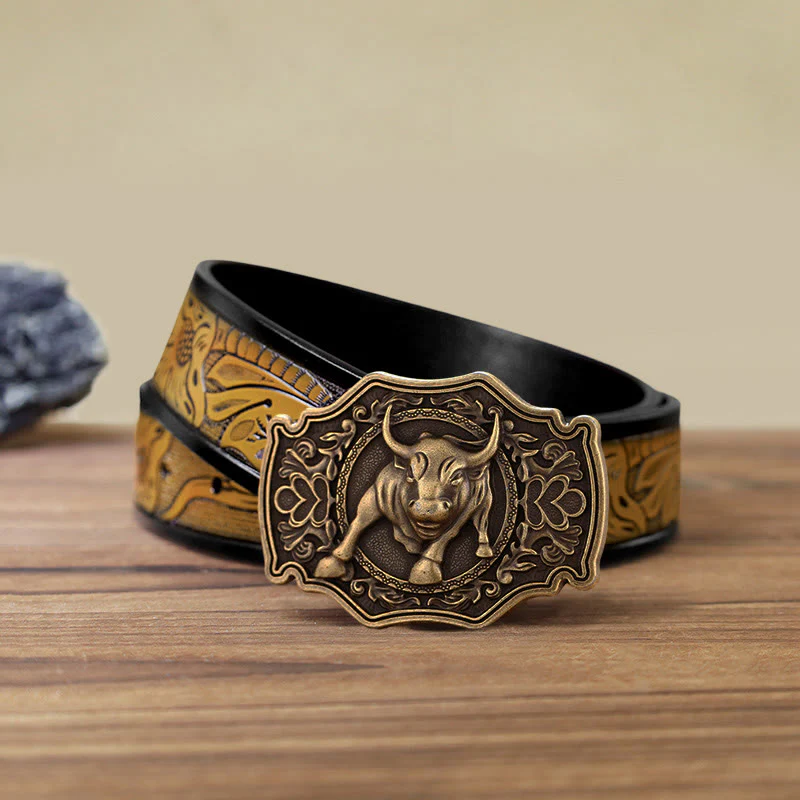 Men's DIY Matador Buckle Leather Belt - Image 19