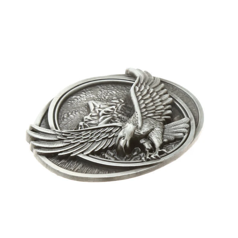 Men's DIY Domineering Flying Eagle Buckle Leather Belt - Image 3