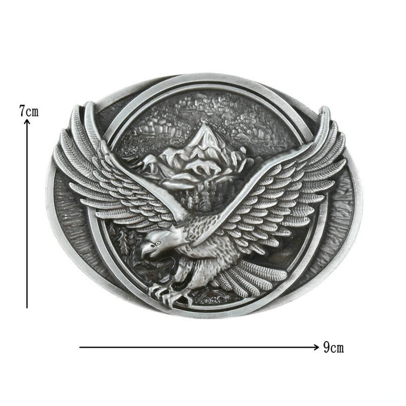 Men's DIY Domineering Flying Eagle Buckle Leather Belt - Image 4