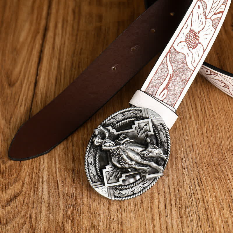 Men's Domineering Riding Bull Leather Belt - Image 4