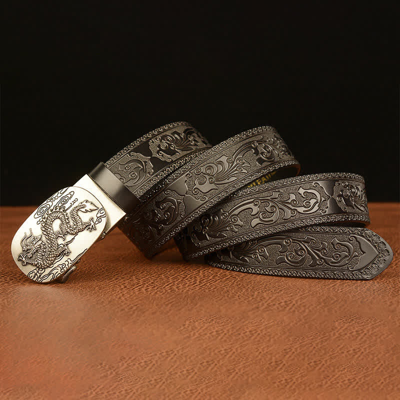 Men's Dragon Soaring In The Sky Leather Belt - Image 20