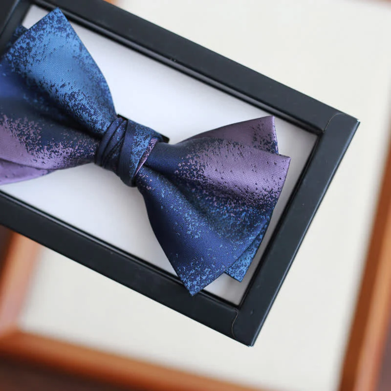 Men's Dreamy Blue & Purple Wedding Bow Tie - Image 3