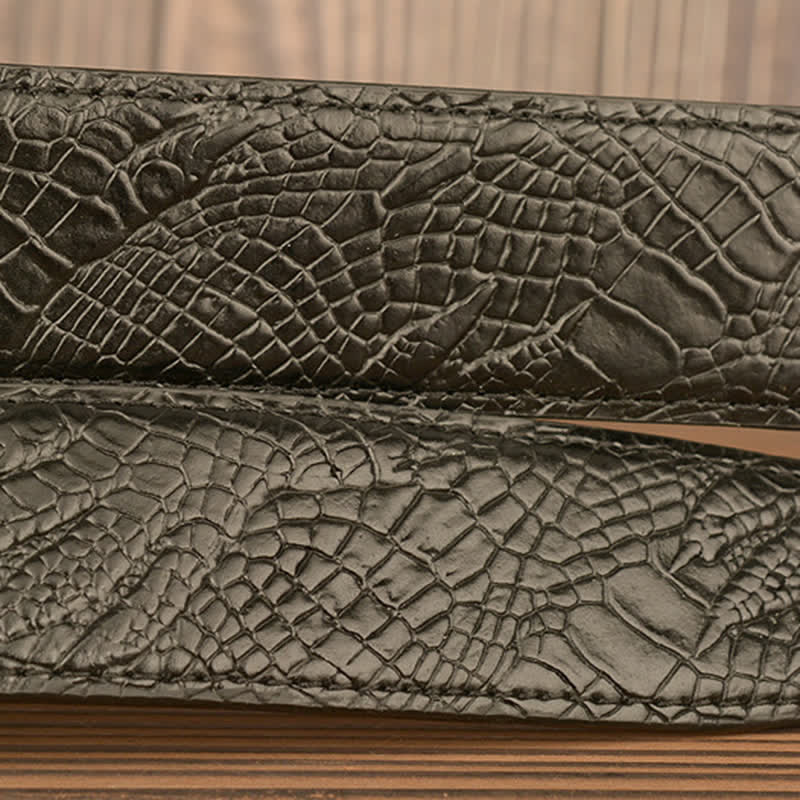 Men's Eagle Cool Alligator Claw Pattern Leather Belt - Image 7