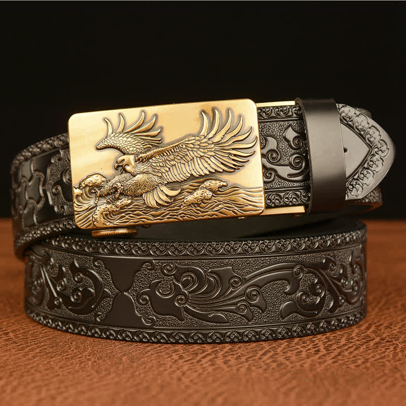 Men's Eagle Expanded Its Wings Leather Belt - Image 11