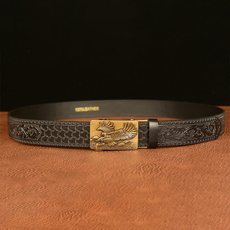 Men's Eagle Expanded Its Wings Leather Belt - Image 14
