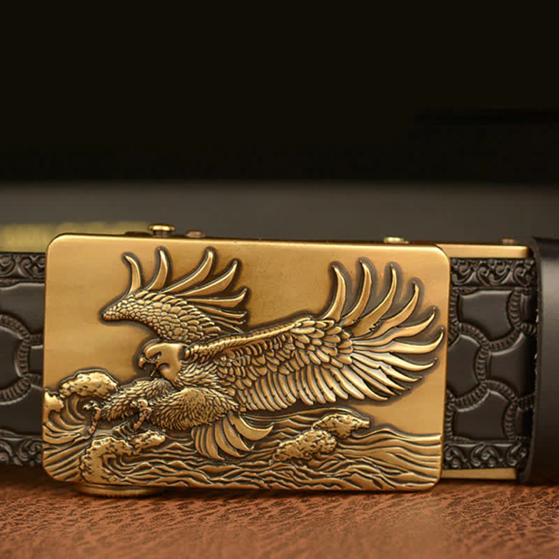 Men's Eagle Expanded Its Wings Leather Belt - Image 6