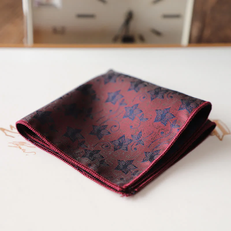 Men's Elagant Retro Flower Pattern Pocket Square - Image 14