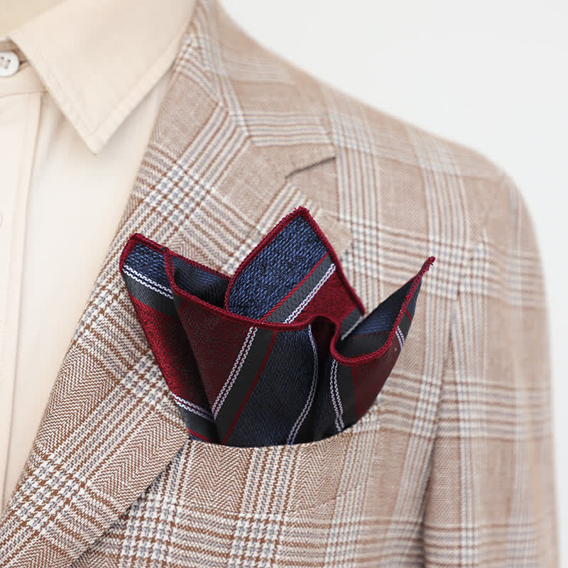 Men's Elagant Retro Flower Pattern Pocket Square - Image 8