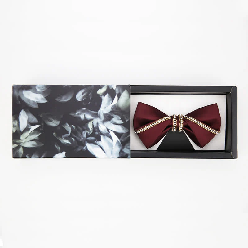 Men's Elegant Chain Bow Tie Pocket Square - Image 3