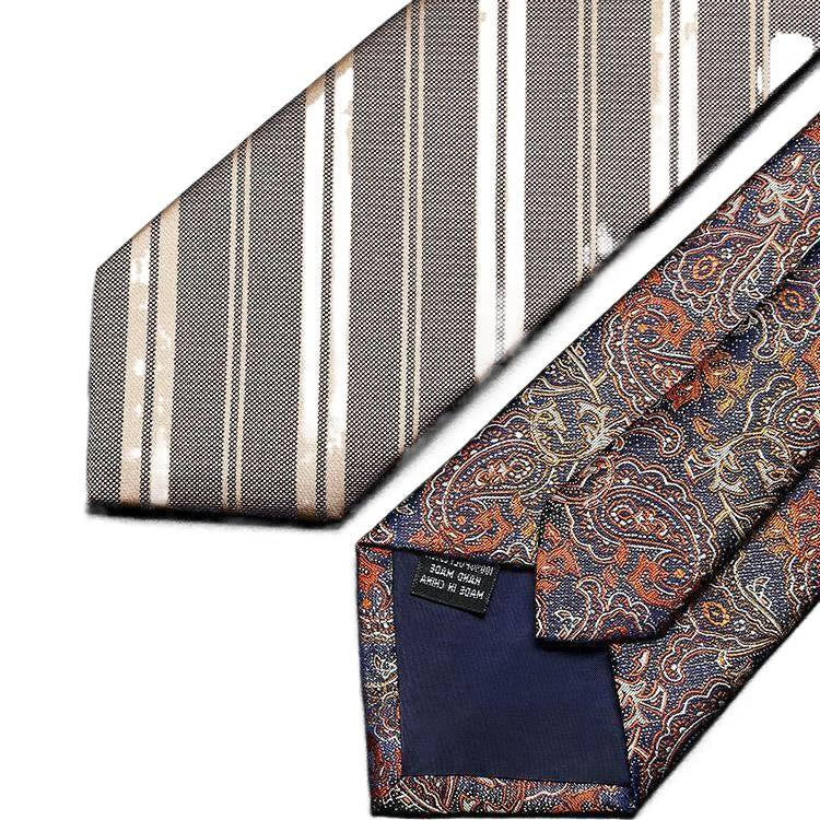 Men's Elegant Champagne Zipper Pre-Tied Necktie - Image 3