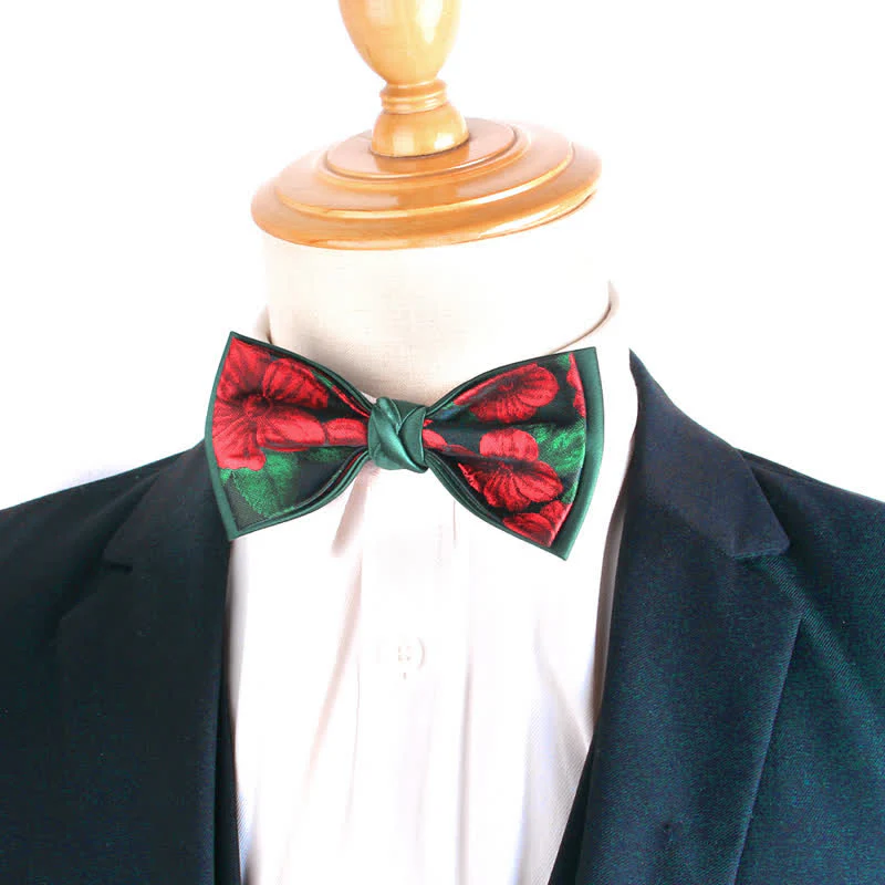 Men's Elegant Floral Botanical Bow Tie - Image 2