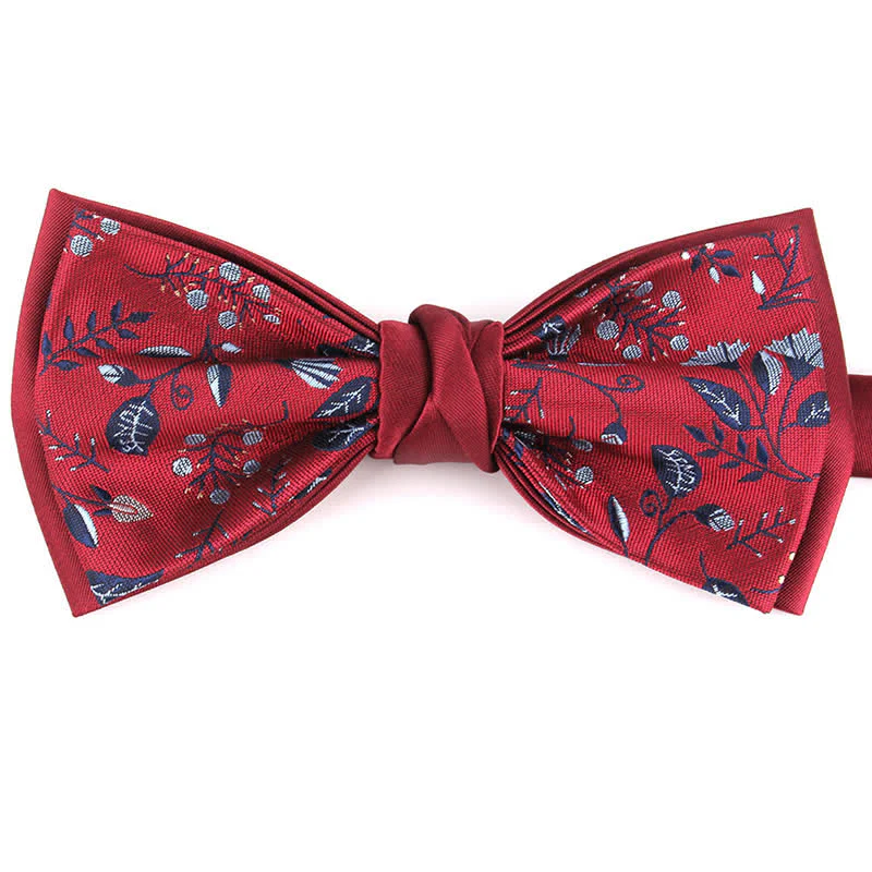 Men's Elegant Floral Botanical Bow Tie - Image 7