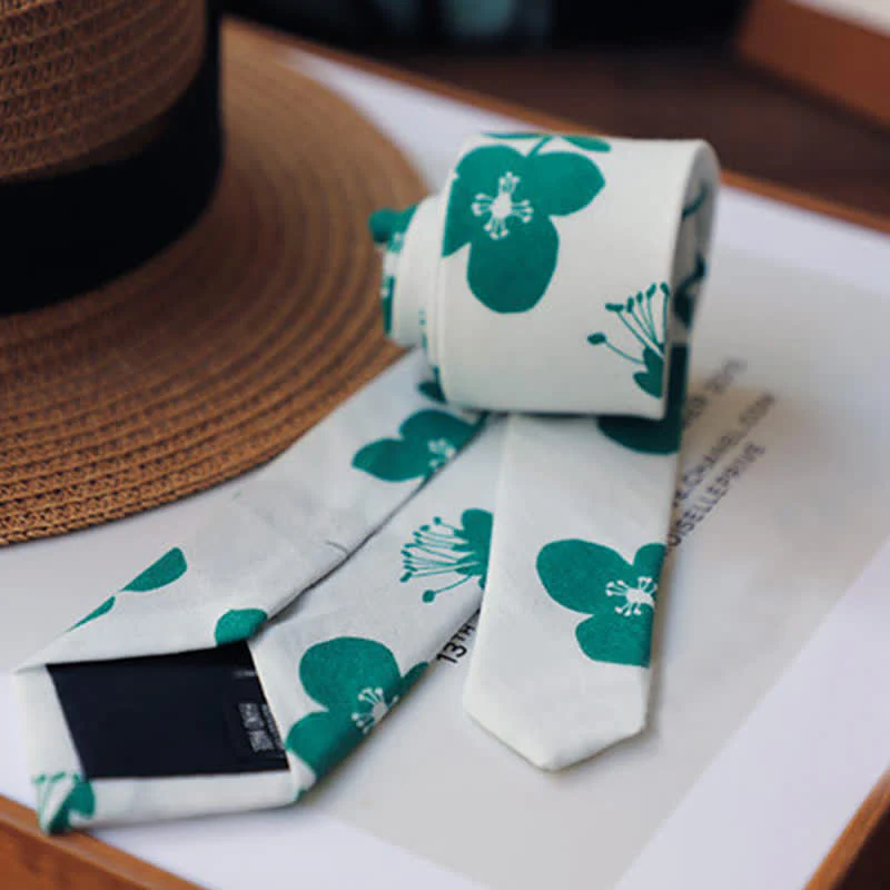Men's Elegant Floral Skinny Necktie - Image 10