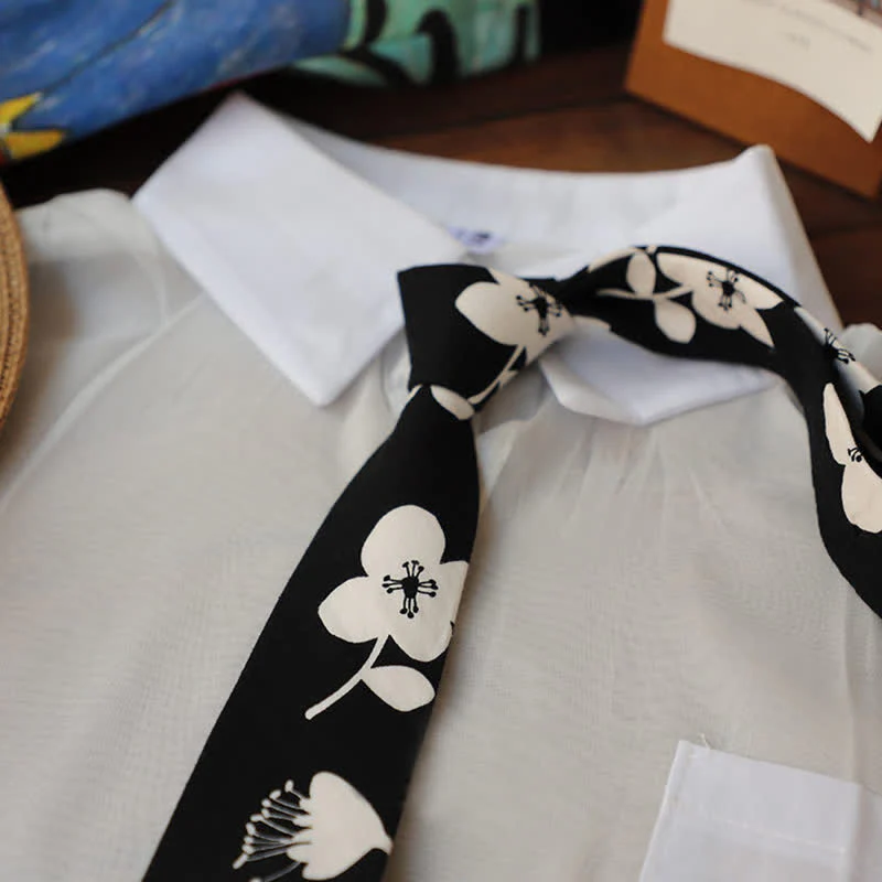 Men's Elegant Floral Skinny Necktie - Image 4