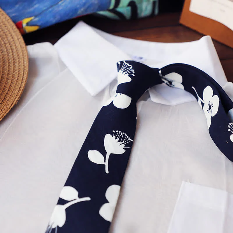 Men's Elegant Floral Skinny Necktie - Image 6