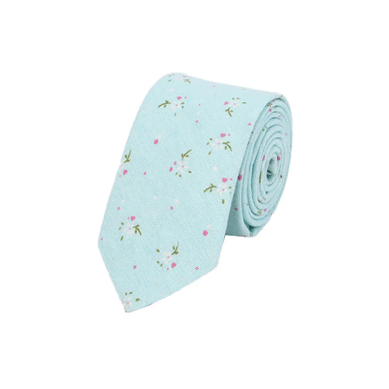Men's Elegant Floral Skinny Necktie - Image 12